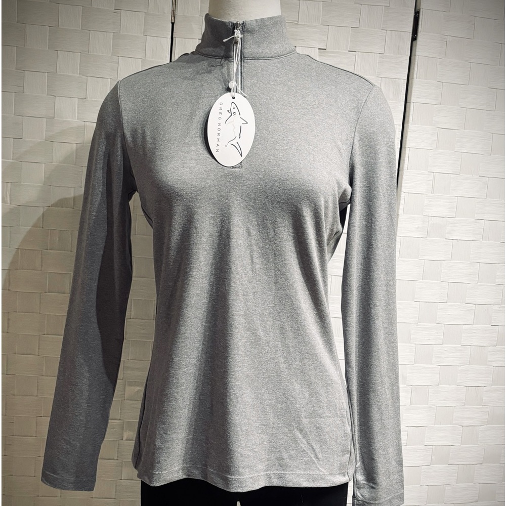 LADIES SMALL & XXL GREG NORMAN QUARTER ZIP LONG SLEEVE TOP